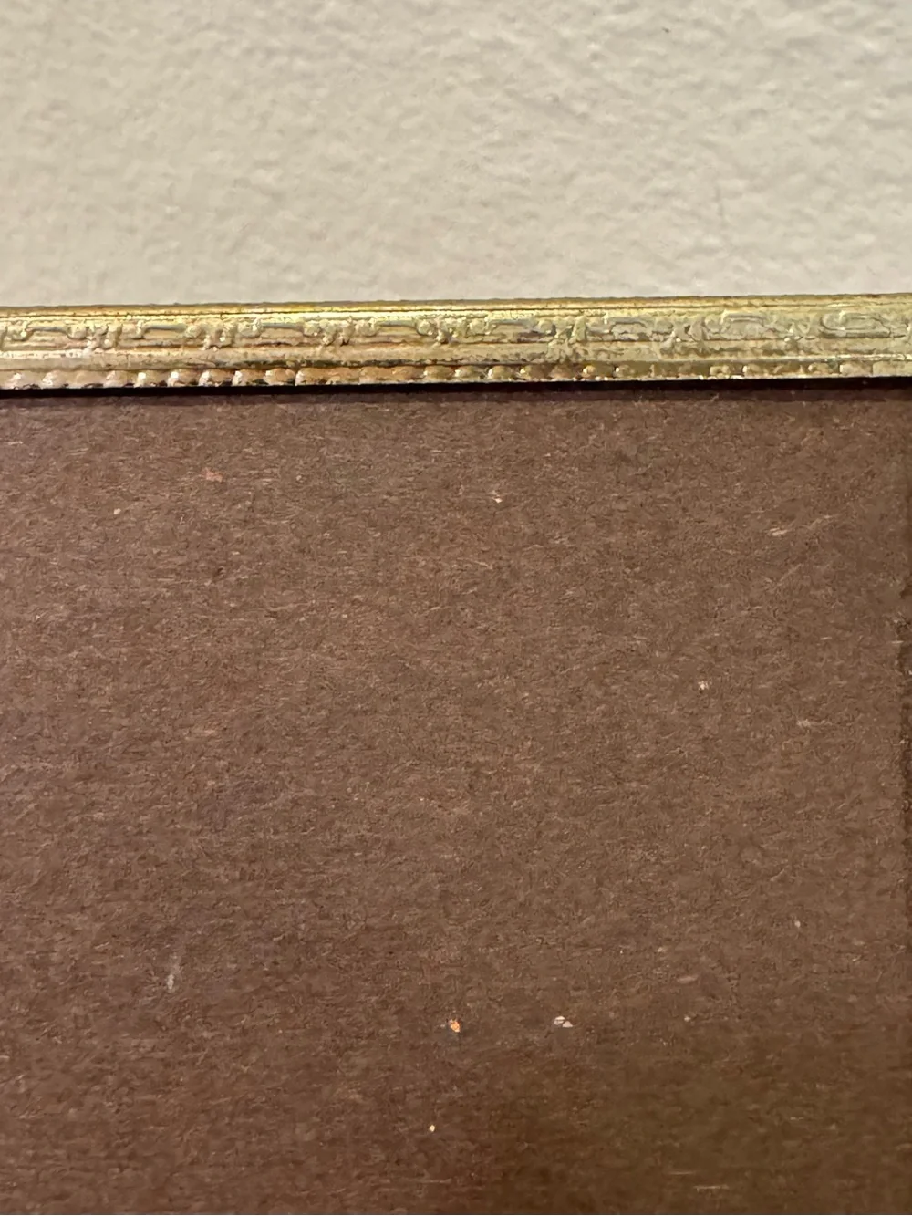 Vintage Towle 8x10 Tarnished Brass Picture Frame with Removable Picture Mat